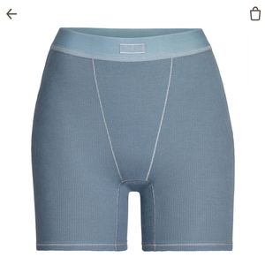 SKIMS KYANITE COTTON RIB BOXER